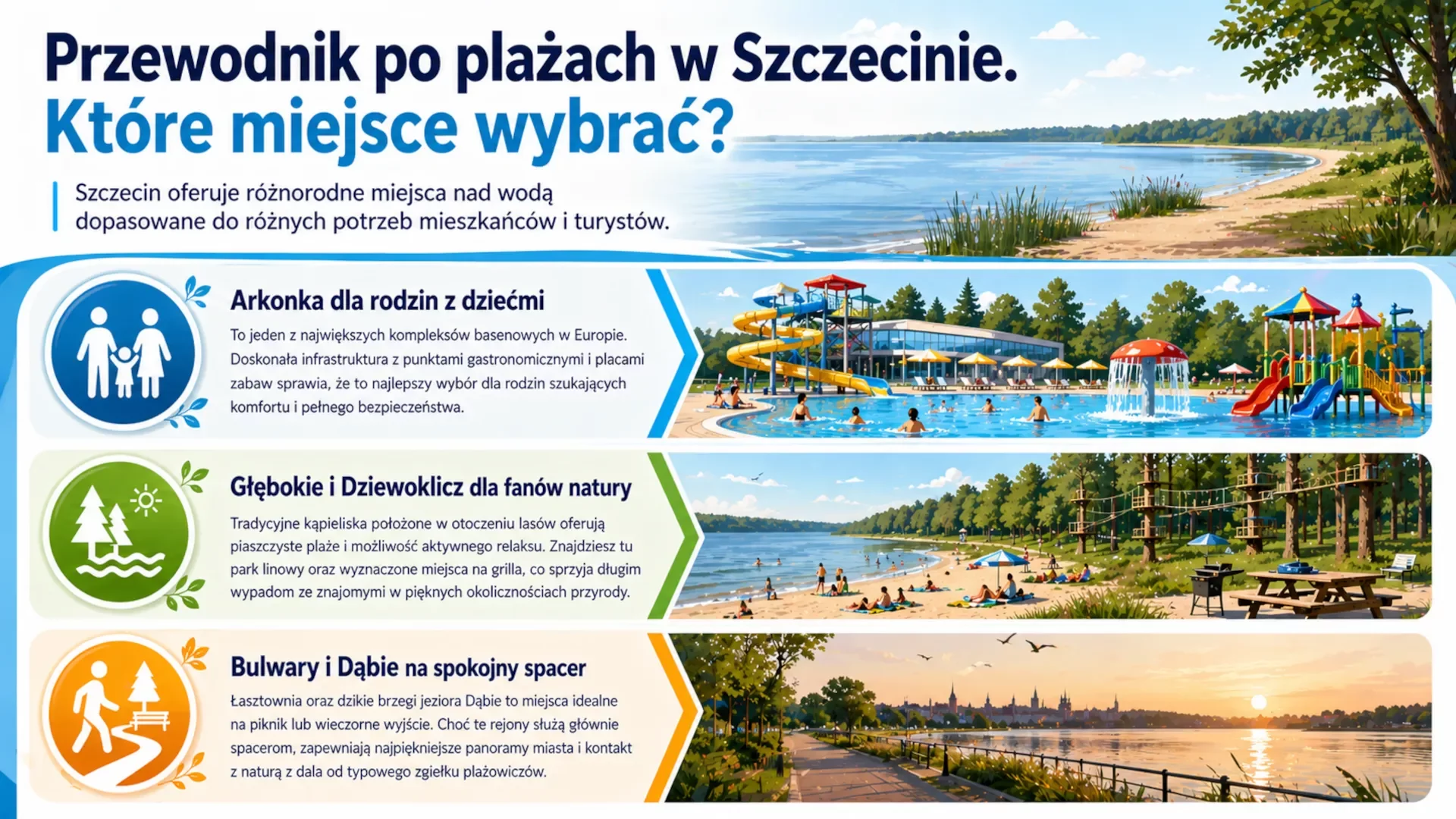 Przewodnik po plażach w Szczecinie. Które miejsce wybrać?